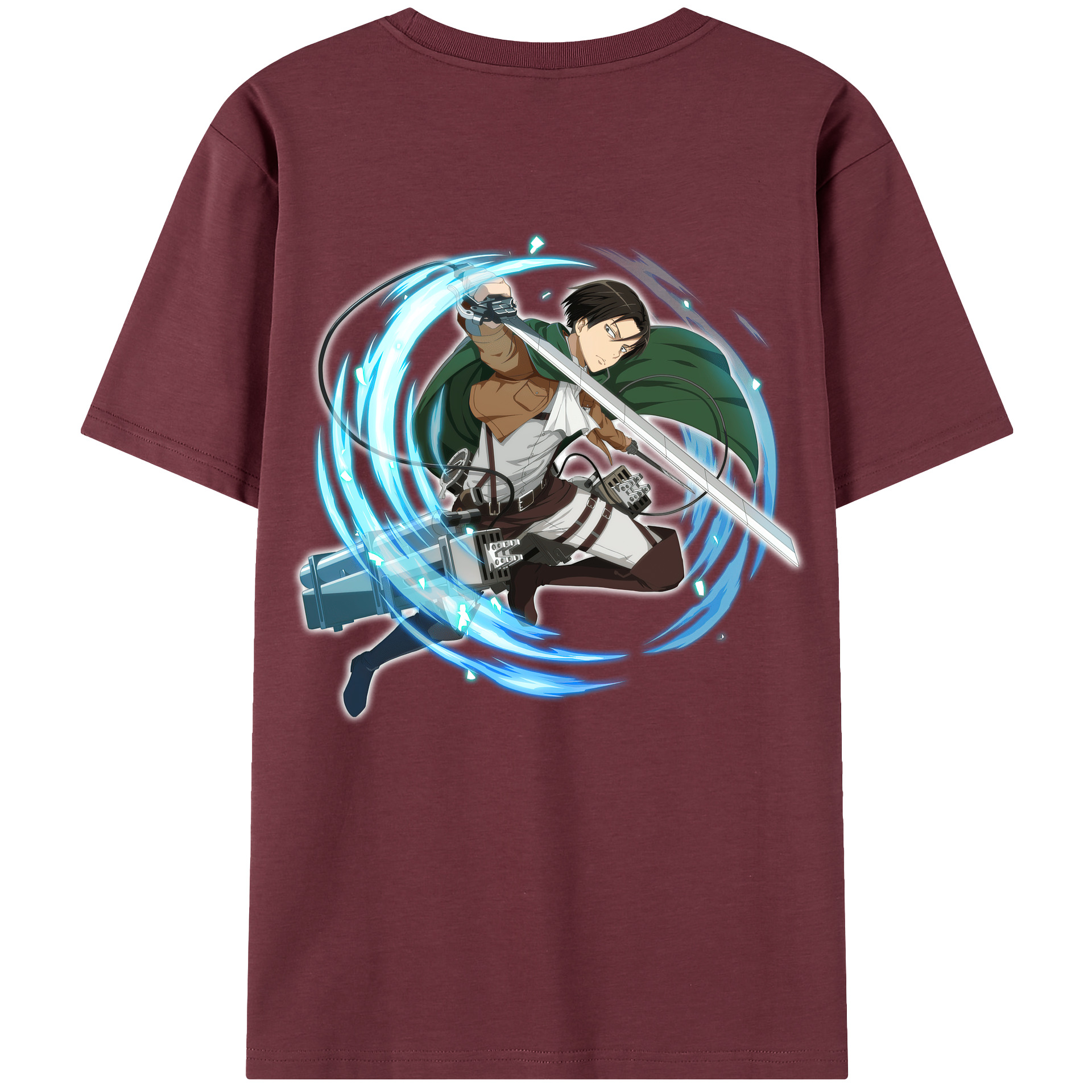 （画像用） 進撃の巨人 リヴァイ·アッカーマン Attack on Titan Levi Ackerman 綿100％半袖Tシャツ（背面プリント）